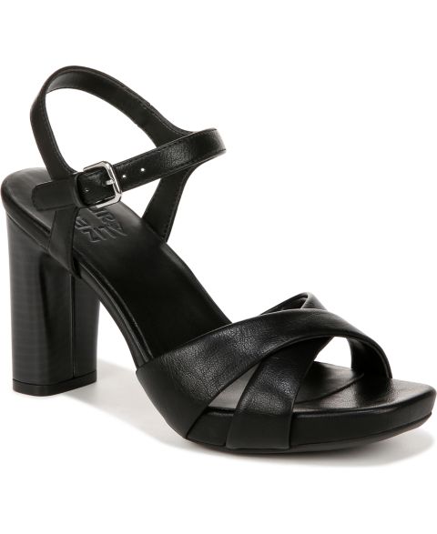 Женские сандалии Naturalizer Morgan Open Square Toe Platform Dress Sandals, цвет: Чёрная искусственная кожа