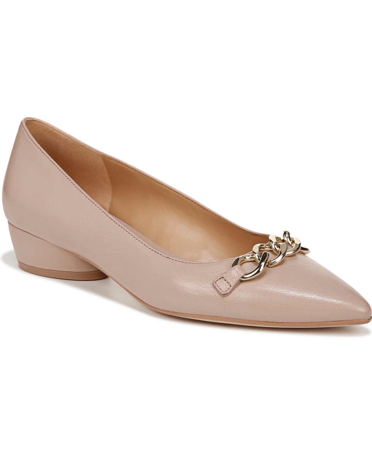Naturalizer Becca Low-heel Flats In Warm Fawn Leather