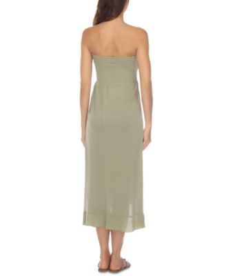 Strapless High-Low Dress Cover-Up