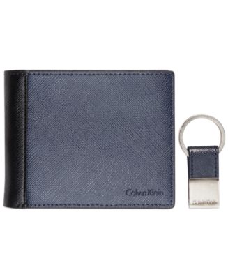 Ja Gaan wandelen Harnas Calvin Klein Men's Saffiano Leather Two-Tone Bifold Wallet & Key Fob &  Reviews - All Accessories - Men - Macy's