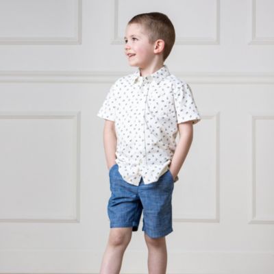 Toddler Boys Cotton Chambray Short