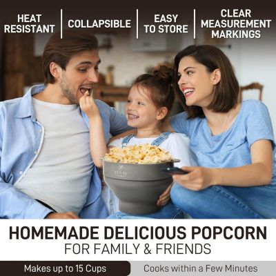 Collapsible Popcorn Maker with Lid