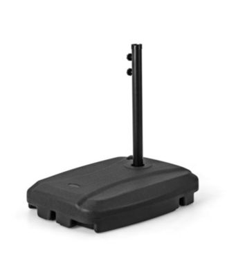 Fillable Universal Offset Umbrella Base with Cross Base and Wheels-Black