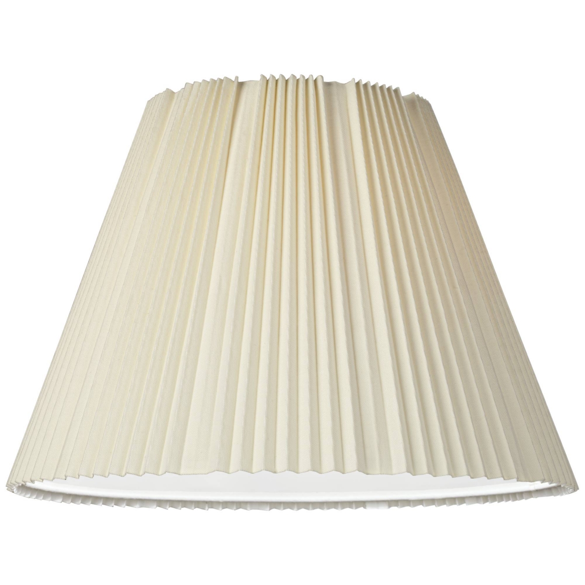 Springcrest Eggshell Pleated Large Empire Lamp Shade 9" Top x 17" Bottom x 11.75" High x 12.25" Slant (Spider) Replacement with Ha