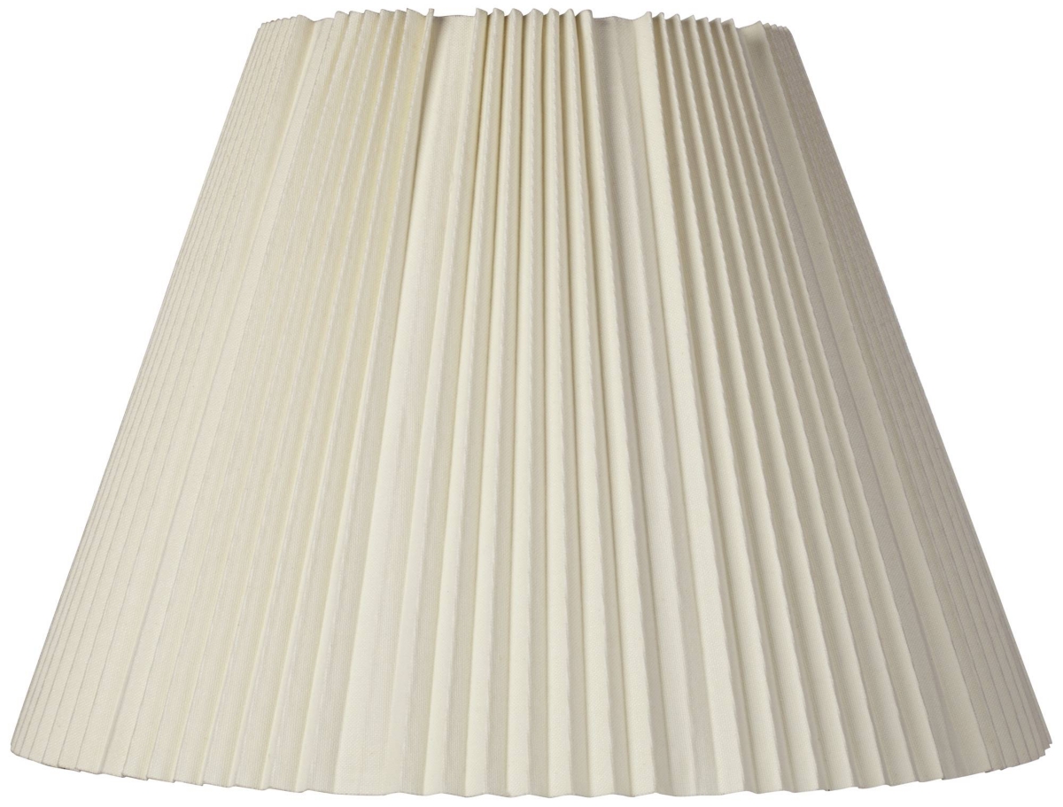 Springcrest Eggshell Pleated Large Empire Lamp Shade 9" Top X 17" Bottom X 11.75" High X 12.25" Slant (spider) R In White