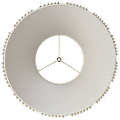 Eggshell Pleated Large Lamp Shade 9.5" Top x 19" Bottom x 13" High (Spider) Replacement with Harp and Finial