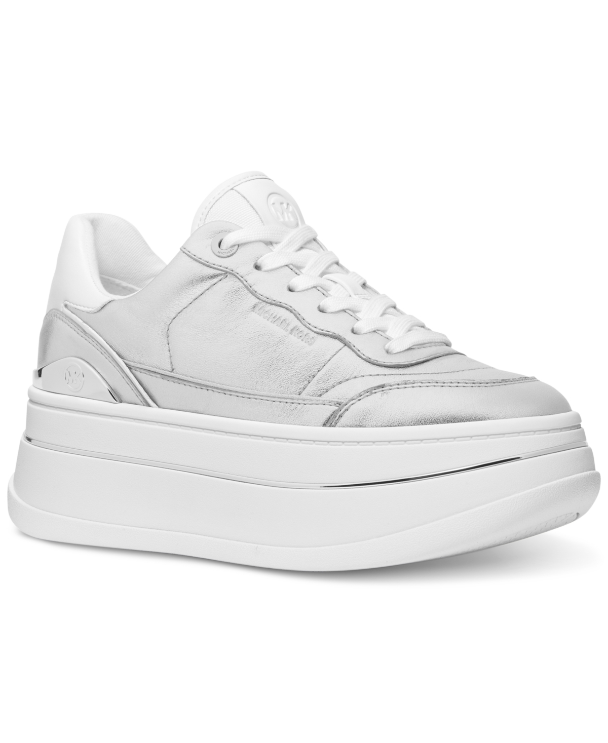 MICHAEL KORS MICHAEL MICHAEL KORS WOMEN'S HAYES EMPIRE LOGO LACE-UP PLATFORM SNEAKERS 