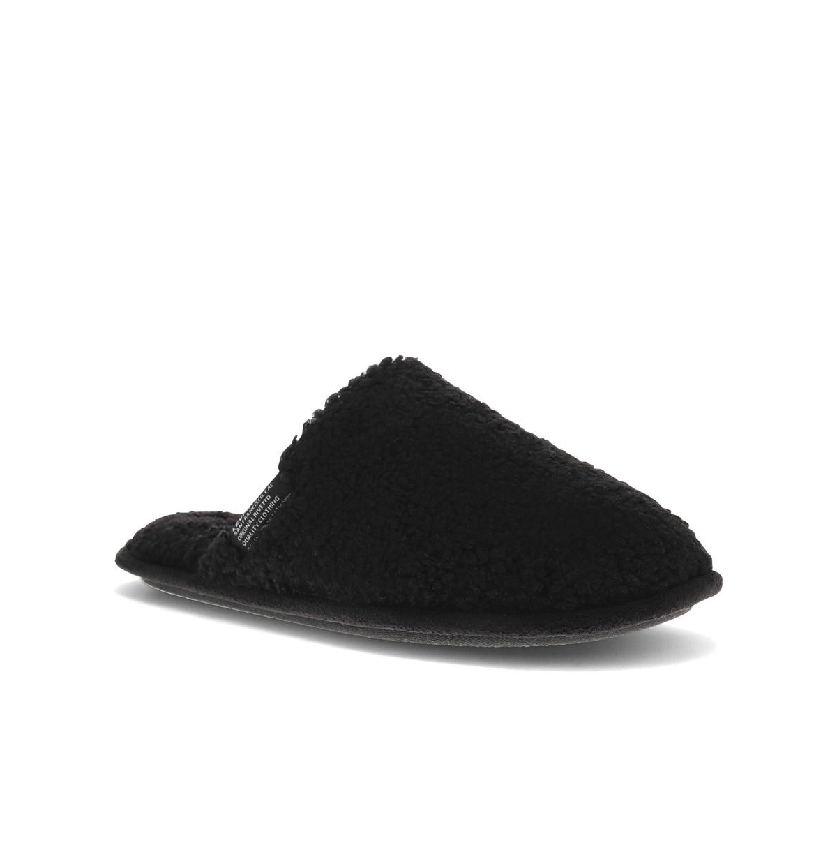 Levi's Womens Lacey Microsuede Scuff House Shoe Slippers In Black