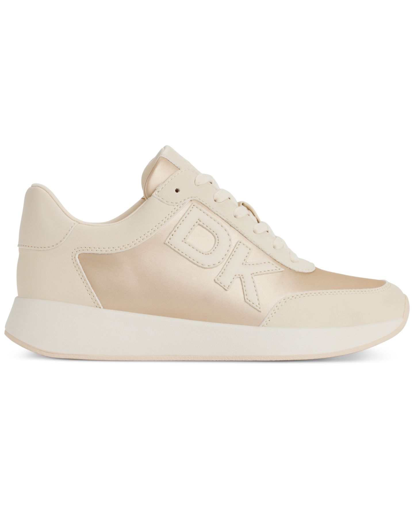 Женские кроссовки DKNY Oaks Logo Appliqué Athletic Lace Up, цвет: Костяной — фото 2
