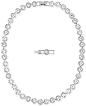 image of Swarovski Rhodium-Plated Crystal All-Around Necklace