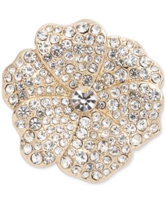 Lauren Ralph Lauren - Gold-Tone Crystal Flower Pin