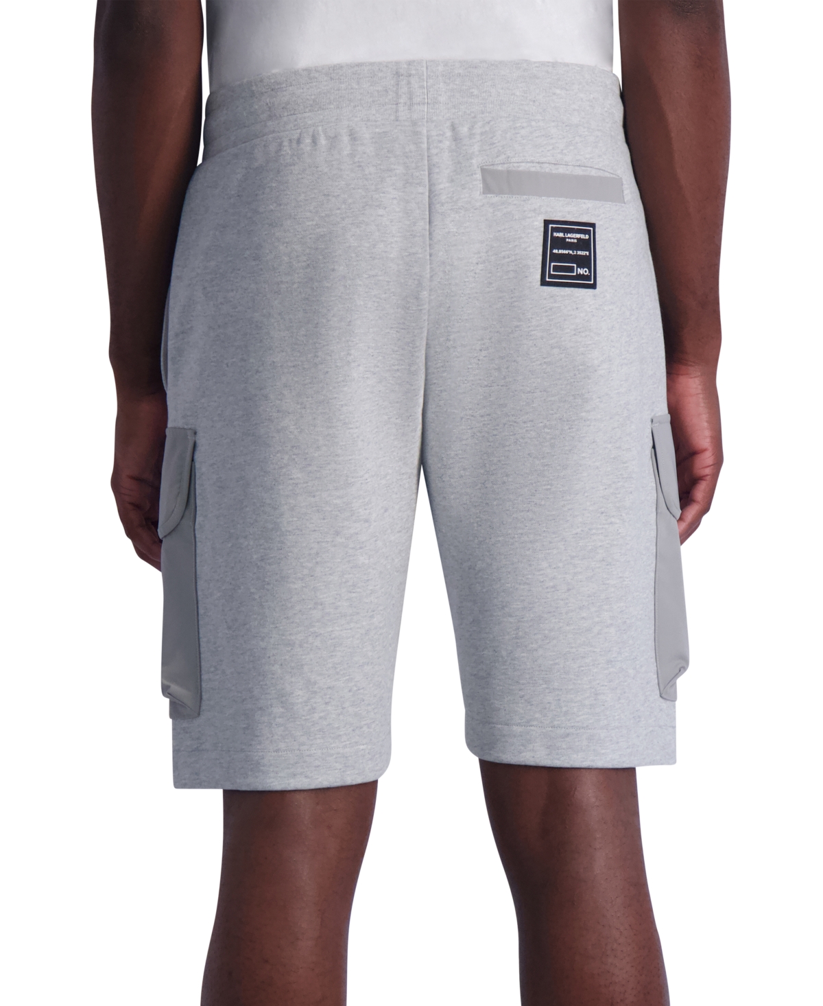 Shop Karl Lagerfeld Men's French Terry Shorts In Heather Grey