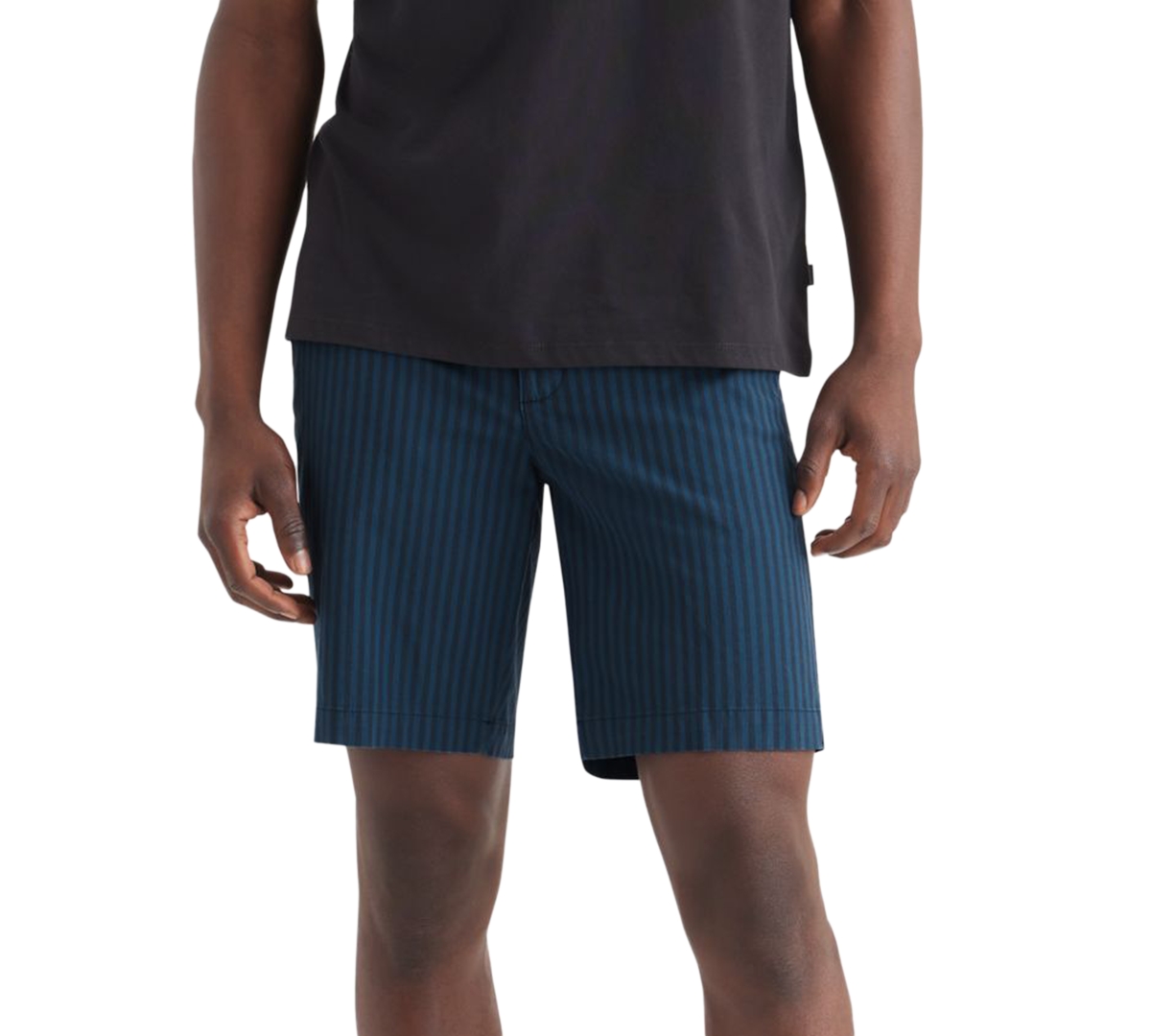 Shop Dockers Men's Ultimate Supreme Flex Stretch Solid 9" Shorts In Caravan Navy Blazer  Ocean Blue