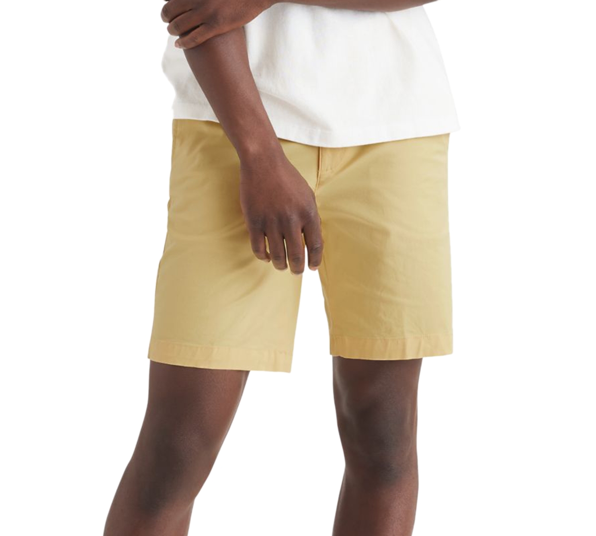 Shop Dockers Men's Ultimate Supreme Flex Stretch Solid 9" Shorts In Pineapple Slice