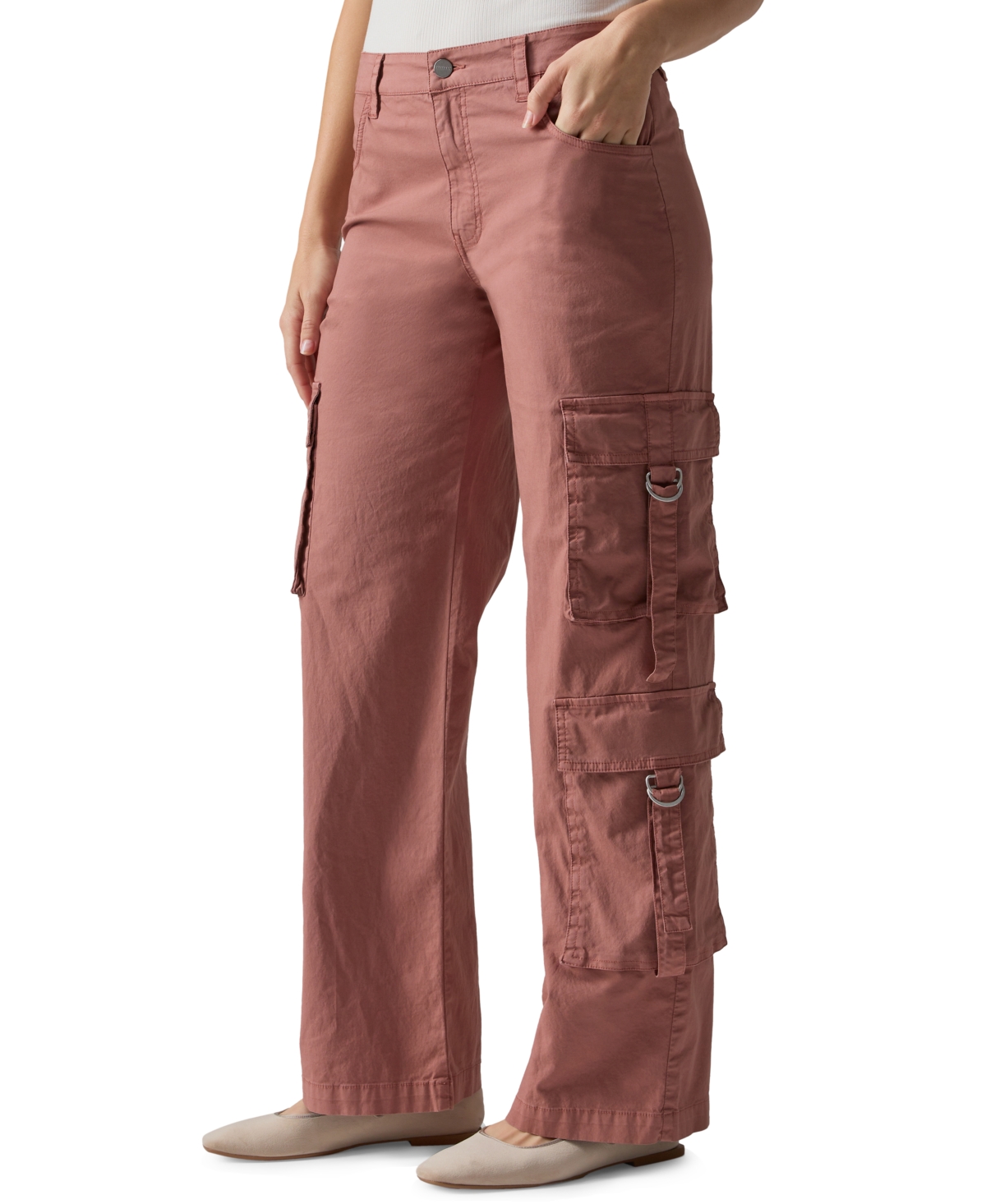 Shop Sanctuary Women's Y2k Strappy Cargo Pants In Ash Rose