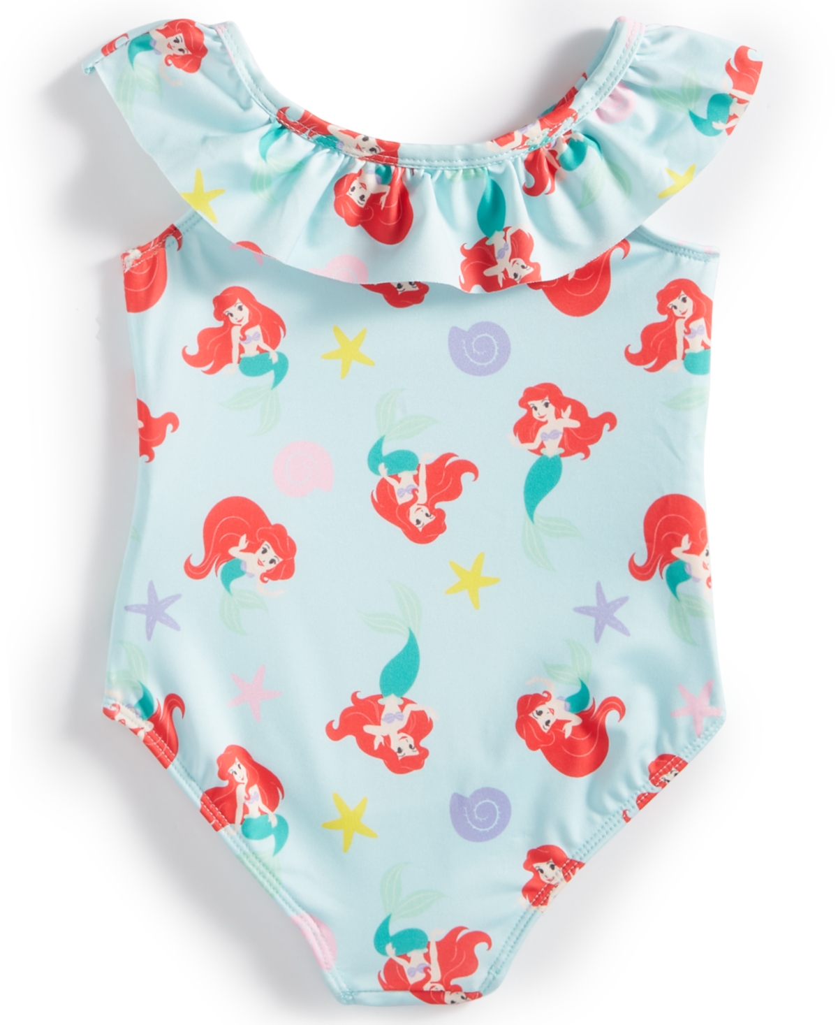 Shop Disney Baby The Little Mermaid 2-pc. Printed One-piece Swimsuit & Hooded Swim Cover-up Set In Pink