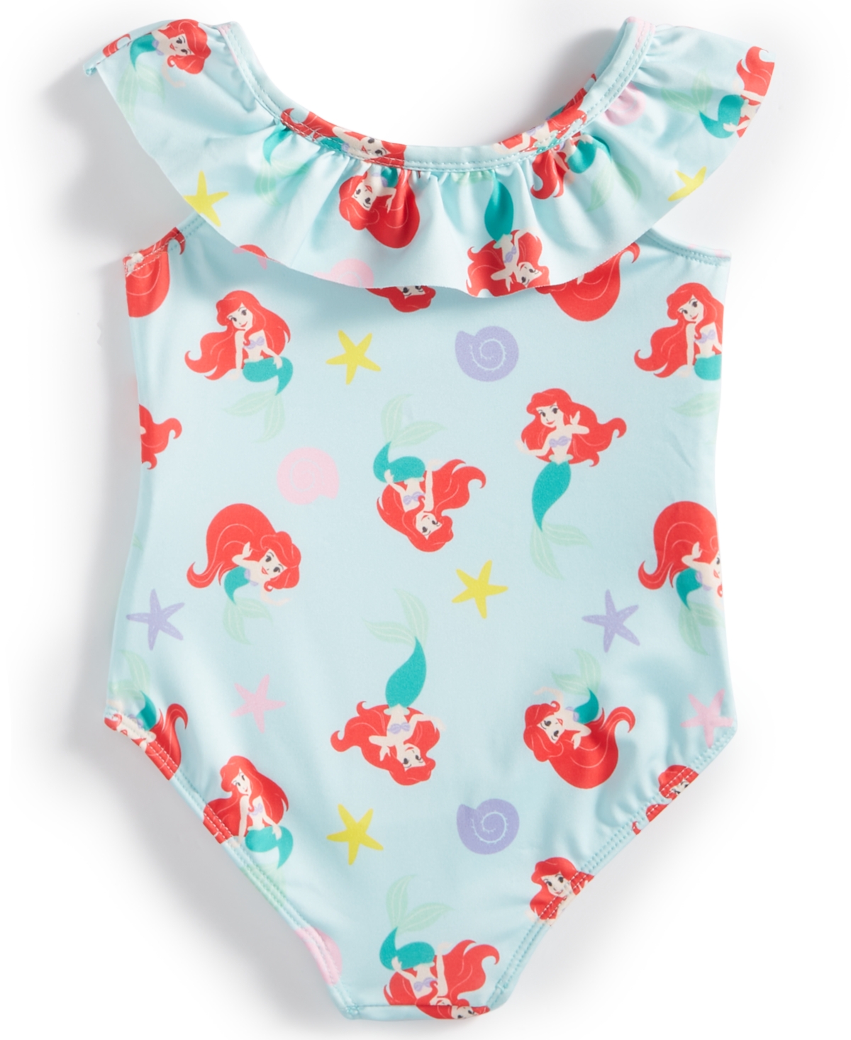 Disney Baby The Little Mermaid 2-Pc. Printed One-Piece Swimsuit & Hooded Swim Cover-Up Set