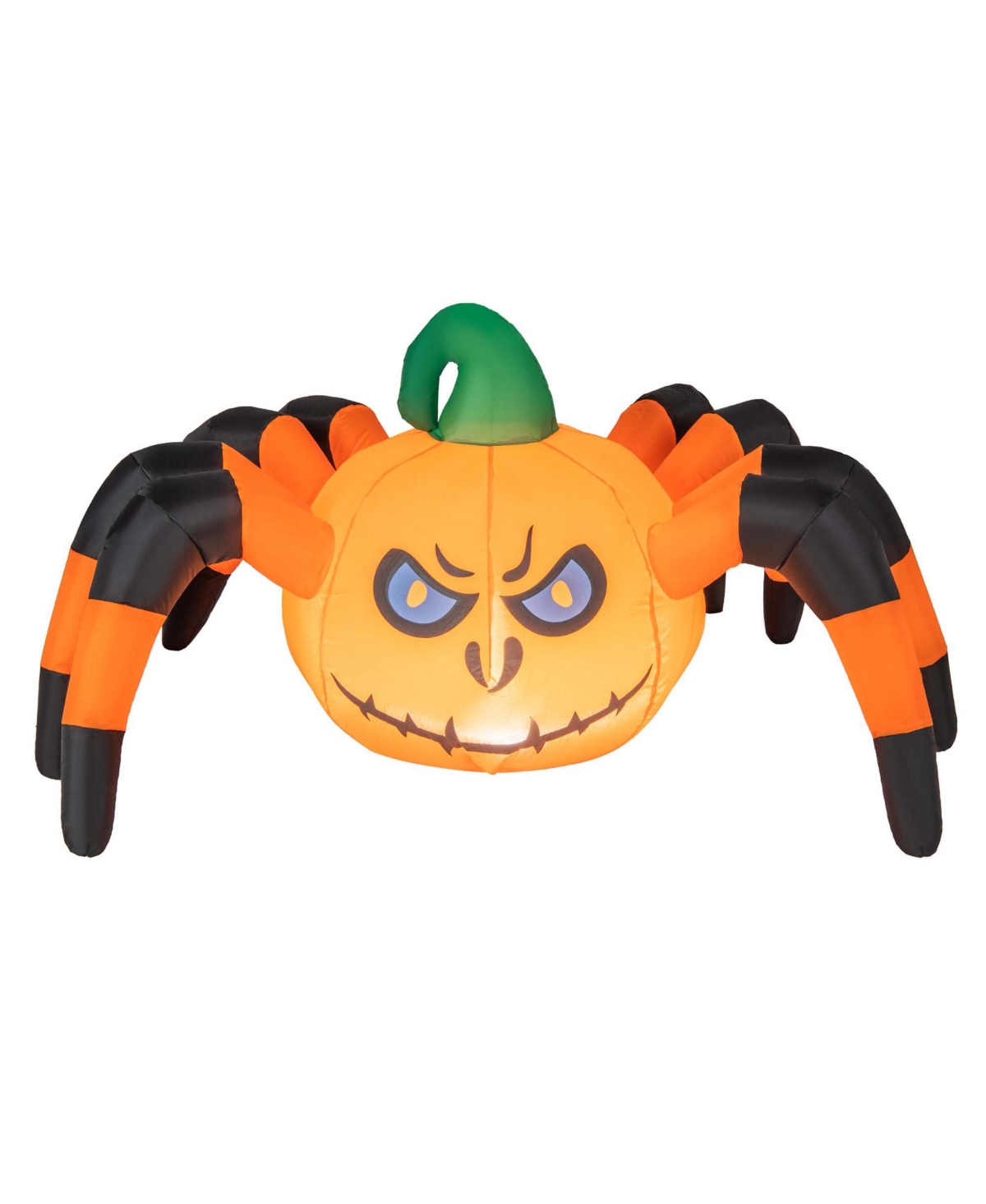 5 Ft Long Halloween Inflatable Pumpkin Spider Blow-up Decoration - Orange