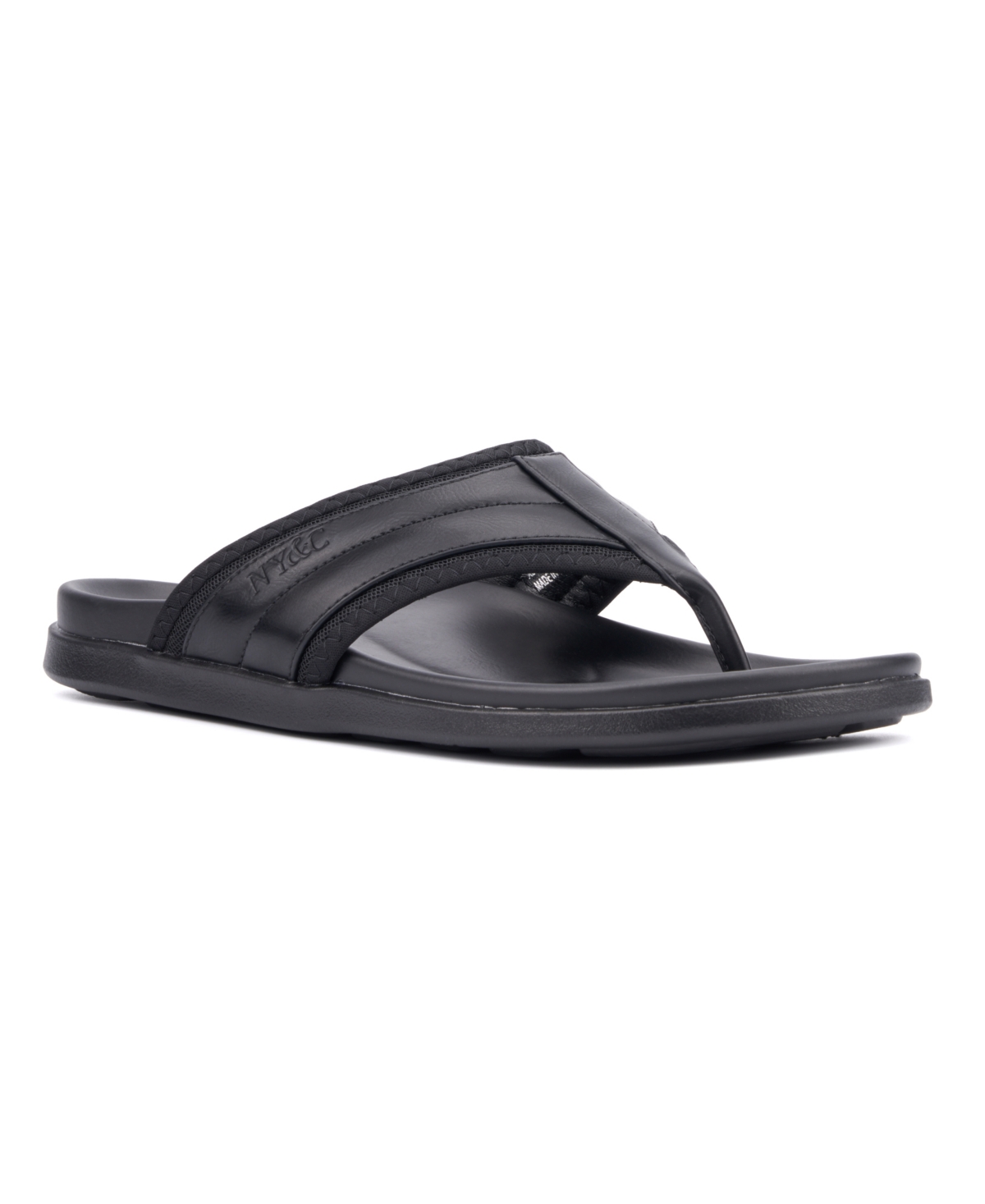 Shop New York And Company Men's Maxx Flip-flop Sandals In Black