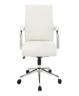 Office Star 41.25" Fabric, Chrome Mid Back Manager's Office Chair