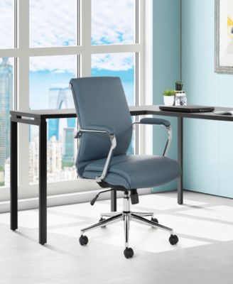 Office Star 41.25" Fabric, Chrome Mid Back Manager's Office Chair
