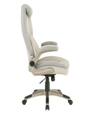 Office Star 49.5" Leather, Nylon Executive Bonded Leather Office Chair