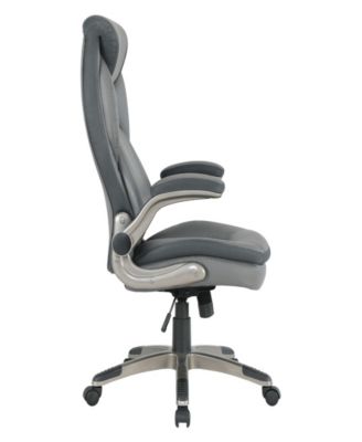 Office Star 49.5" Leather, Nylon Executive Bonded Leather Office Chair