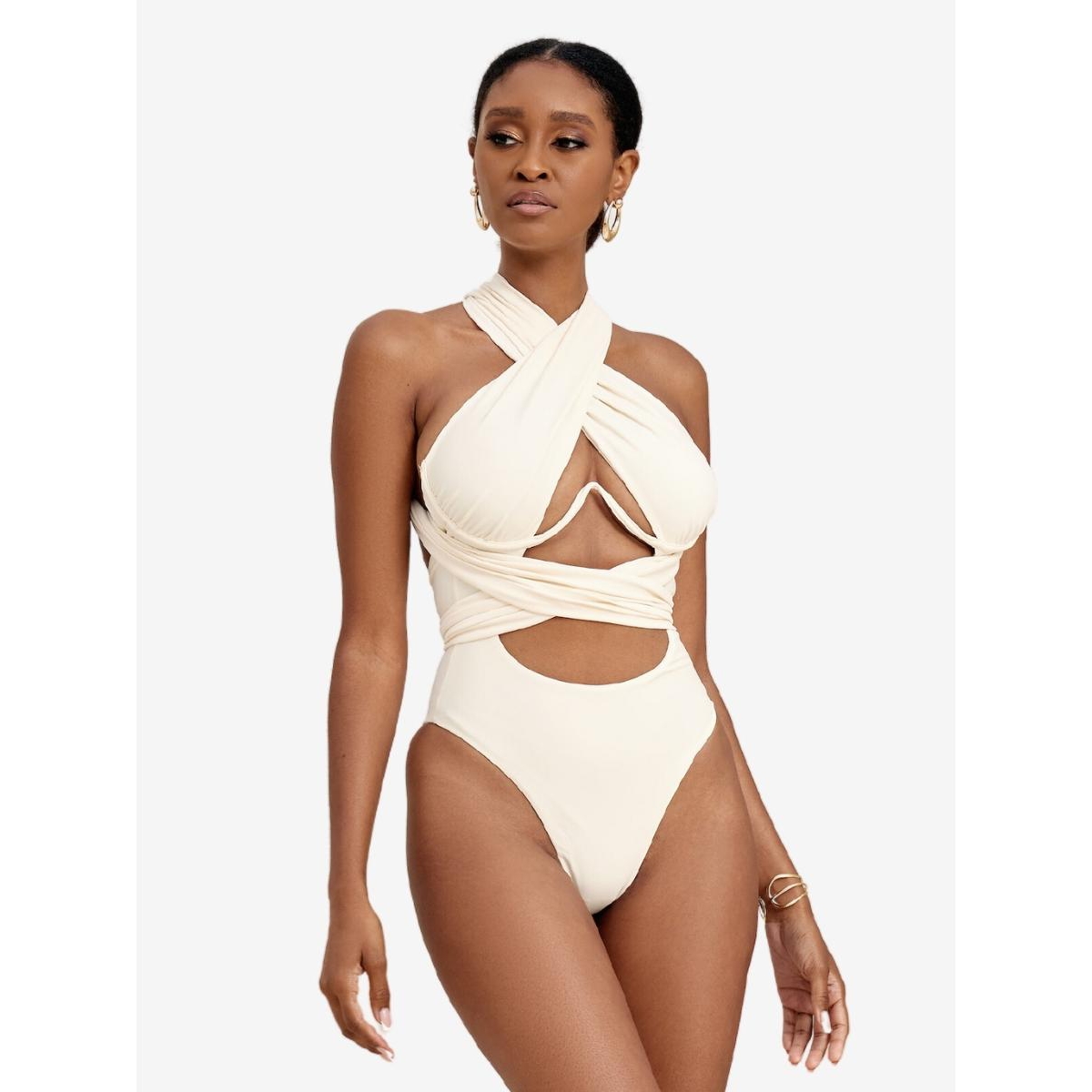 Women's Bella Multiway One-Piece Swimsuit - Cream