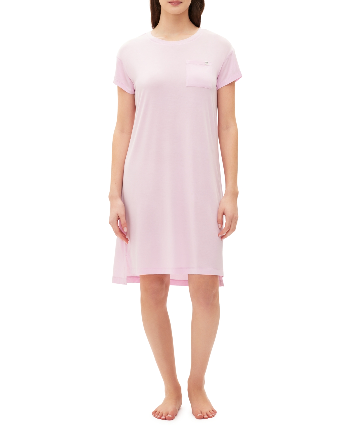 Women's Short-Sleeve Dorm Nightgown - Butterfly Pink