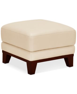 Furniture - Jeddo 25" Leather Ottoman