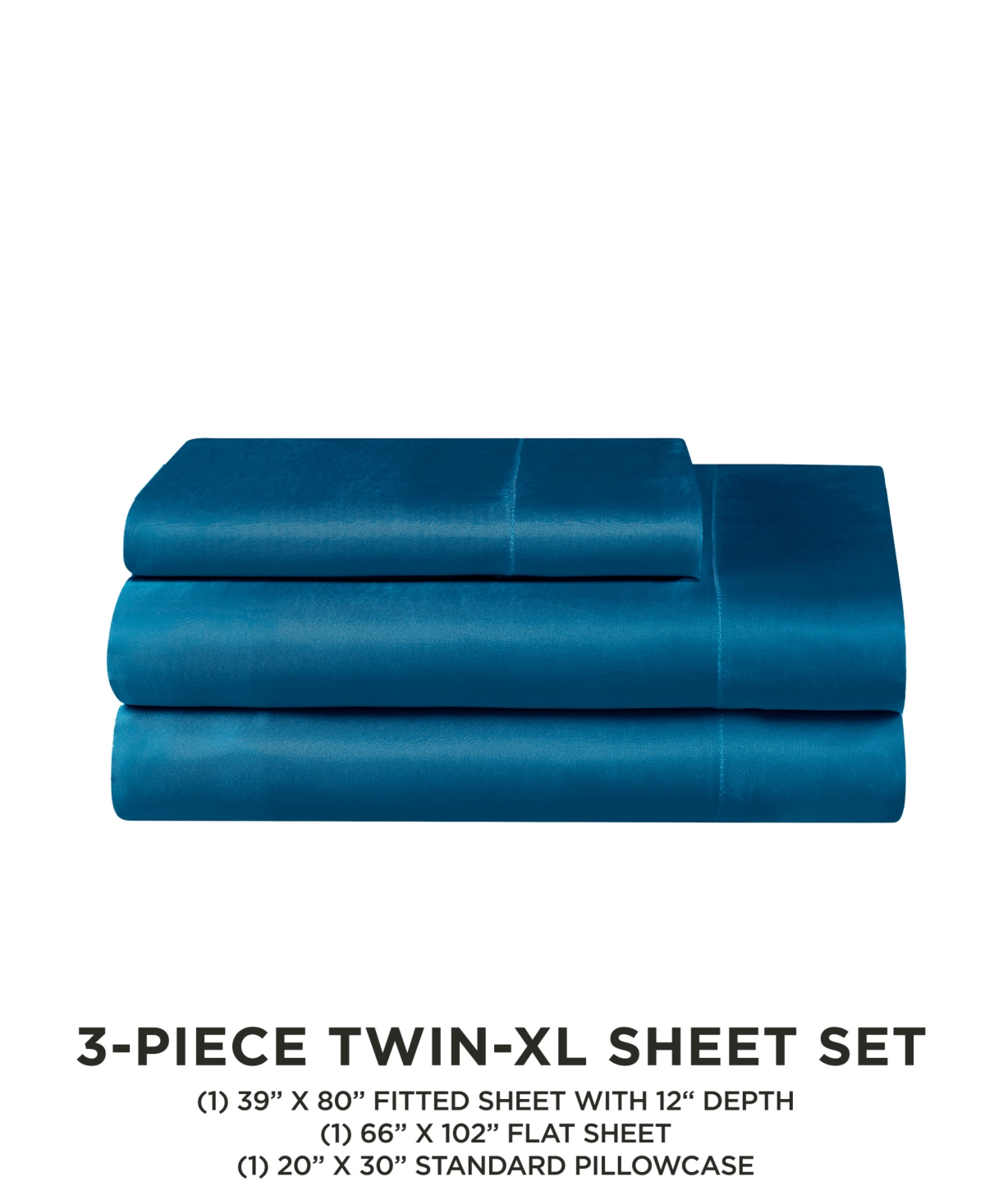Juicy Couture 3 Piece Satin Sheet Set, Twin Xl