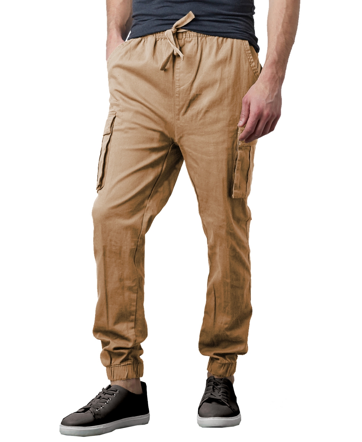 Galaxy By Harvic Men s Slim Fit Stretch Cargo Jogger Pants Woodland Smart Closet