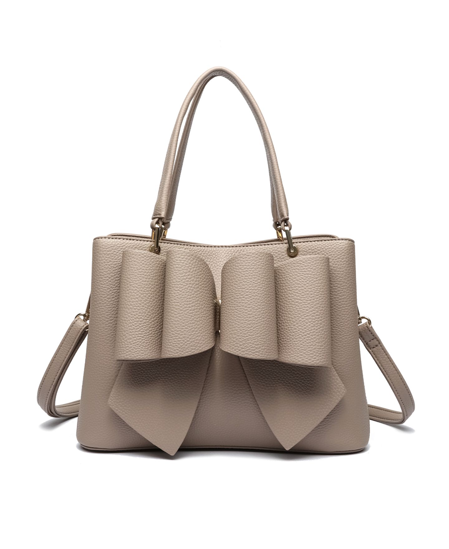Женская сумка LIKE DREAMS Jenna Bow Small Satchel, цвет: Серо-коричневый — фото 1