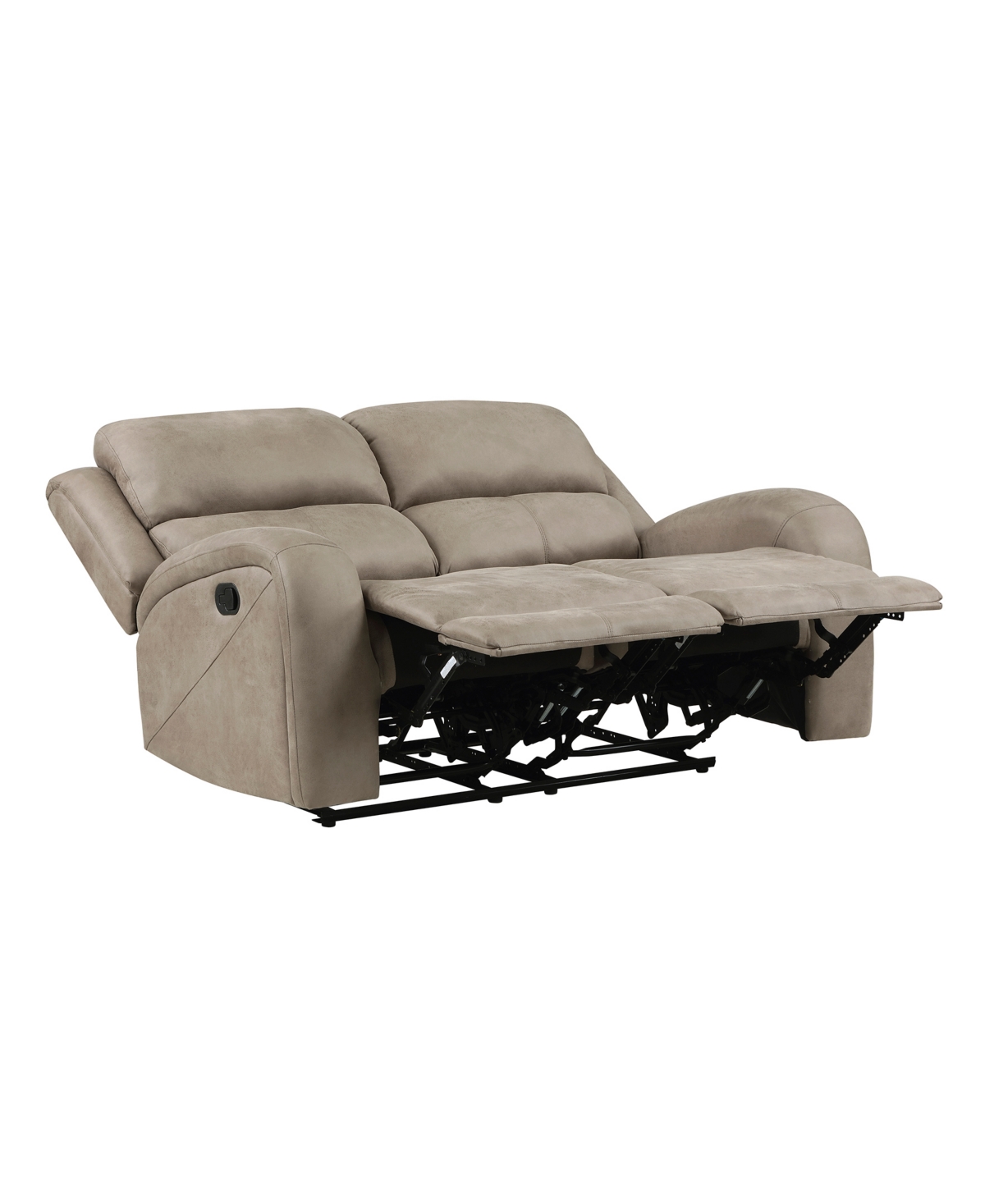 Homelegance White Label Aubrey 62" Double Reclining Love Seat In Brown