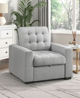 White Label Bonita 38" Chair with Pull-Out Ottoman