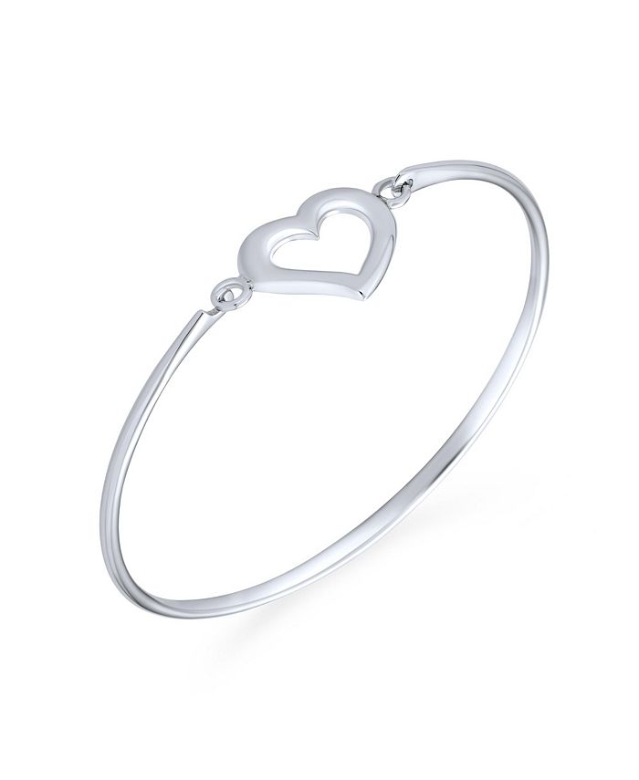 Bling Jewelry Stacking Open Heart Bangle Bracelet For Women Girlfriend ...
