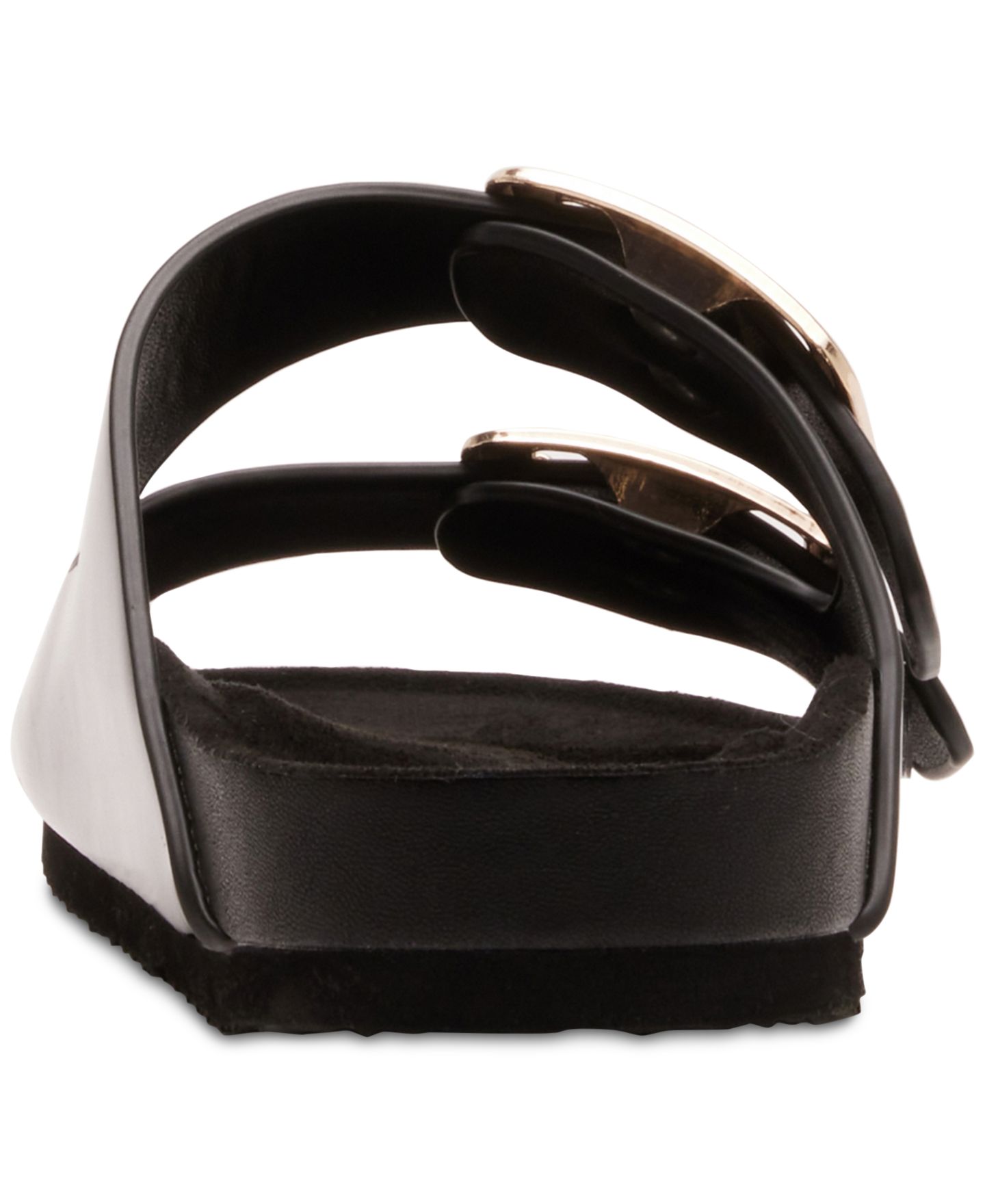 Женские сандалии Madden Girl Bodie Buckle Footbed Slide, цвет: Чёрный лаковый — фото 3