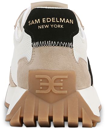 Sam Edelman Women's Langley Emblem Lace-Up Trainer Sneakers - Macy's