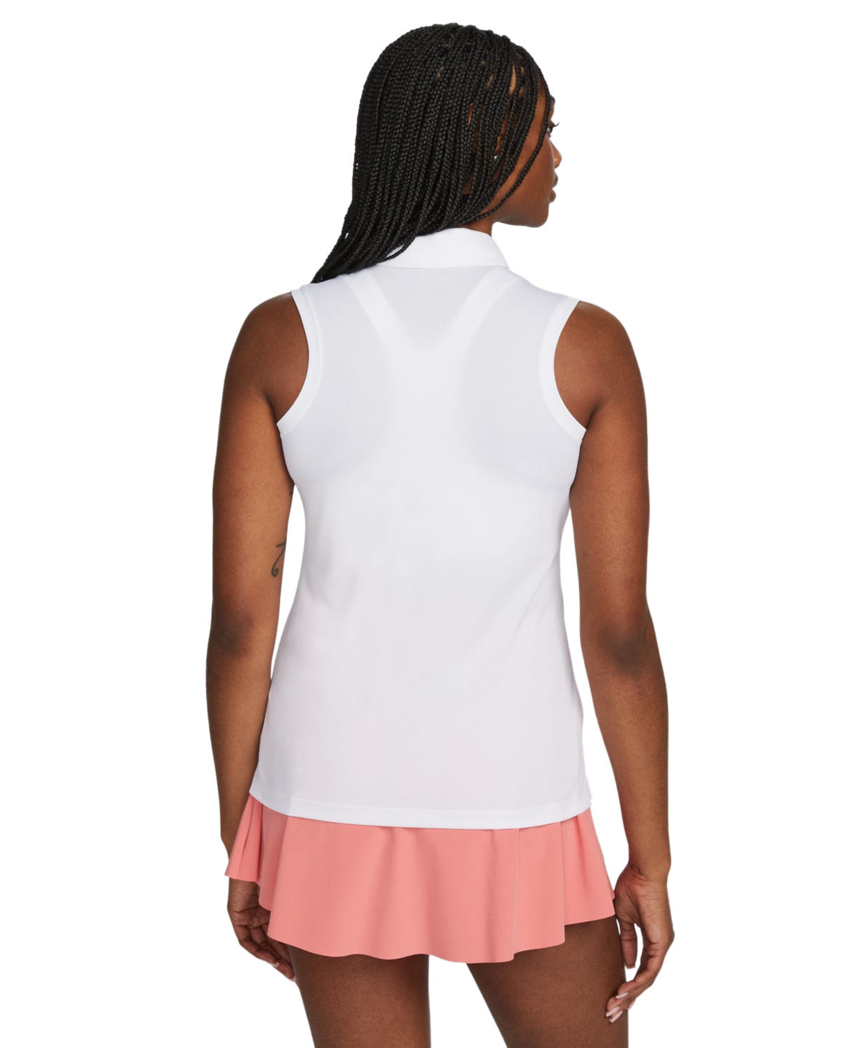 Nike Women's Dri-fit Victory Sleeveless Golf Polo T-Shirt -black