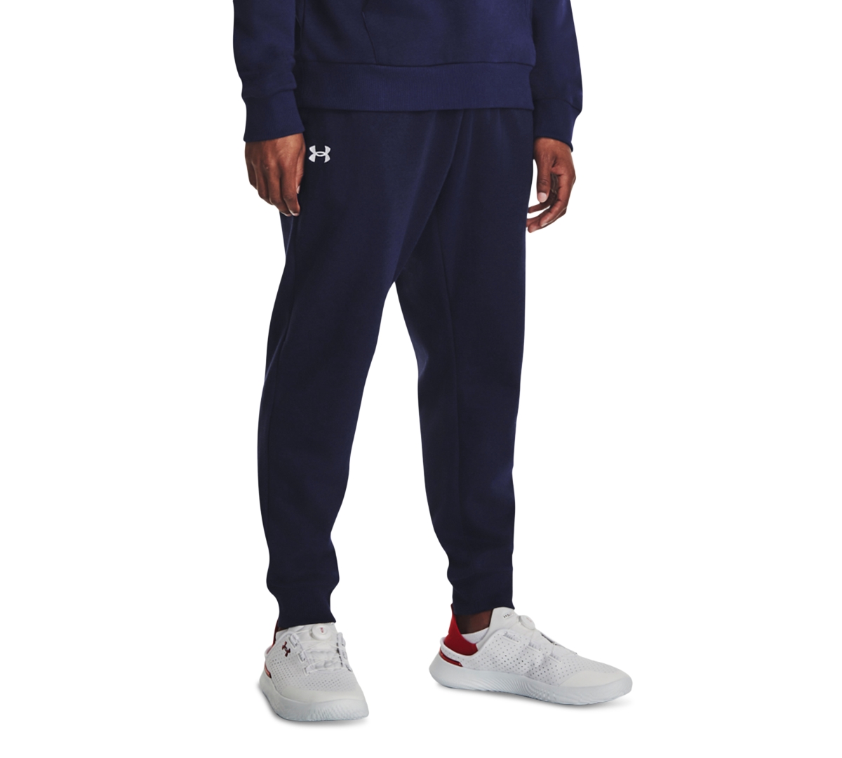 Under Armour Men's Rival Tapered-fit Fleece Joggers In Navy