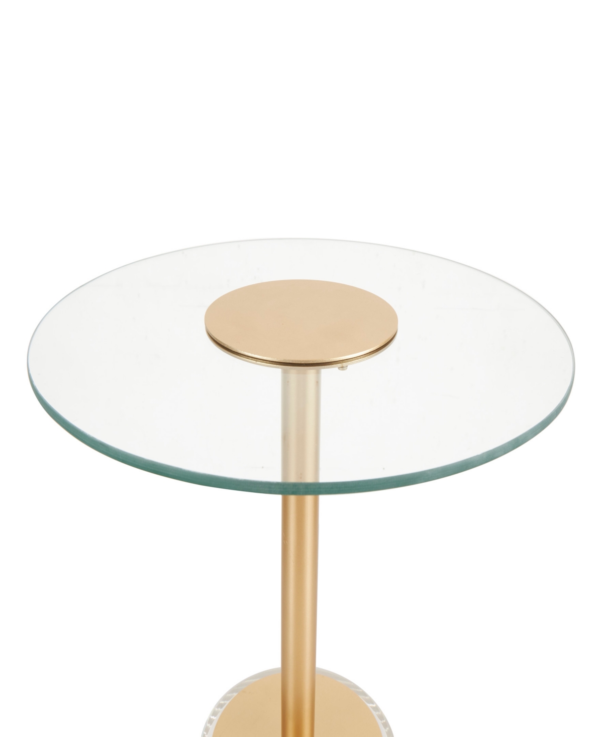Rosemary Lane 16" X 16" X 22" Acrylic Elevated Base And Gold-tone Stand Accent Table In Clear