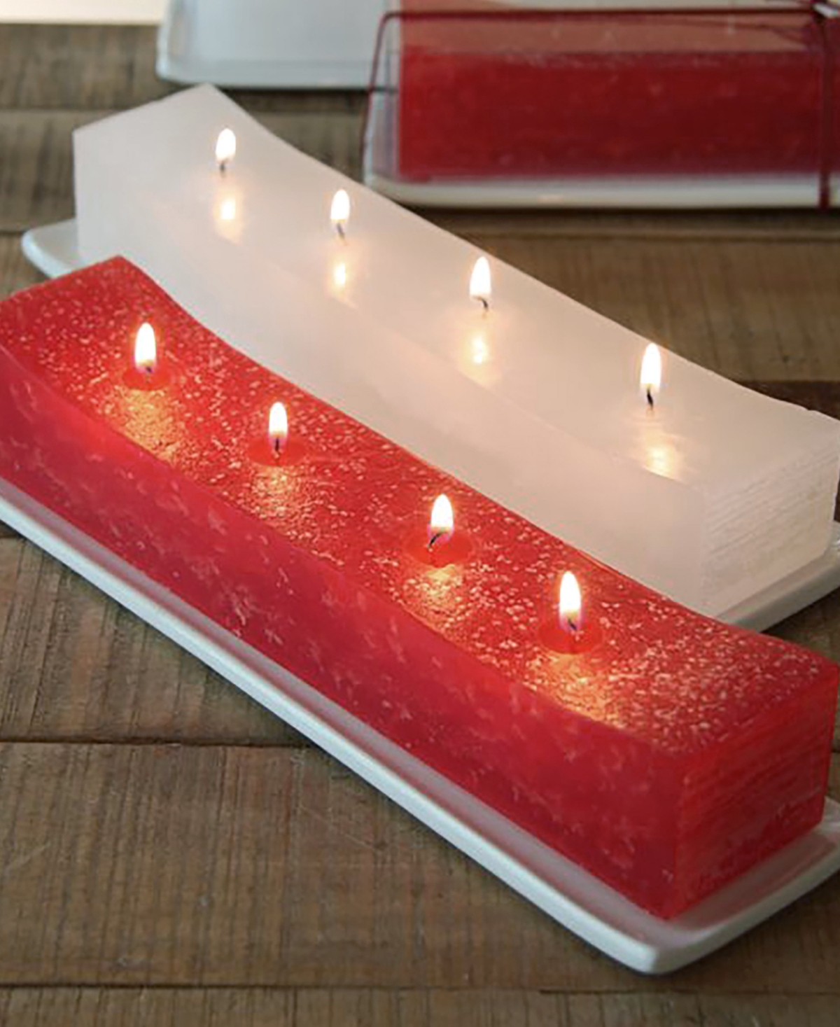 Vance Kitira 12.25" Layered Brick Candle In Coconut Ice
