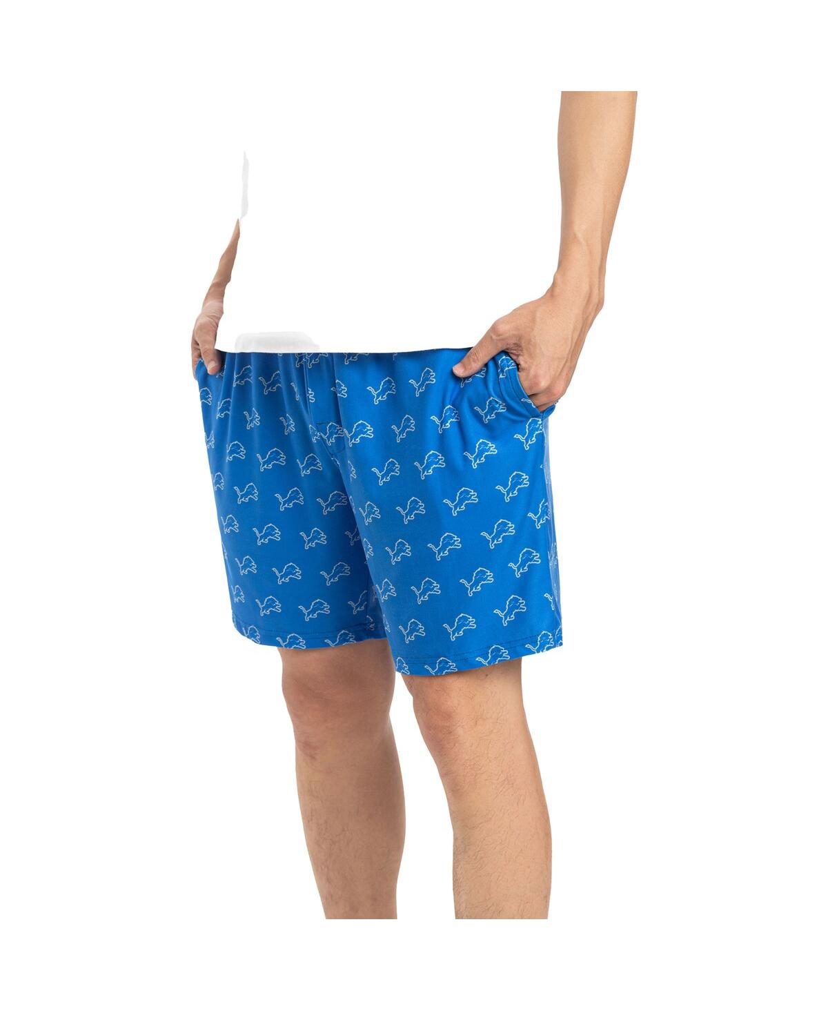 Shop Concepts Sport Men's  Blue Detroit Lions Gauge Jam Two-pack Shorts Set