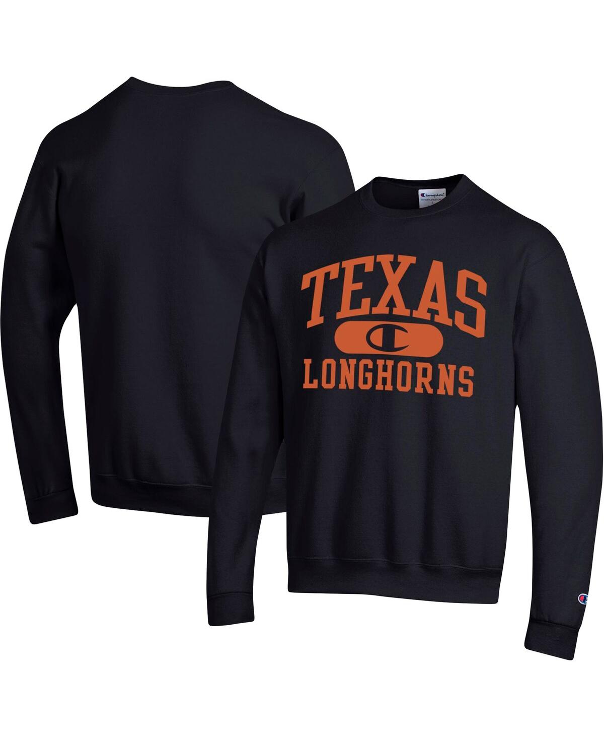 Champion Men's  Black Texas Longhorns Arch Pill Sweatshirt