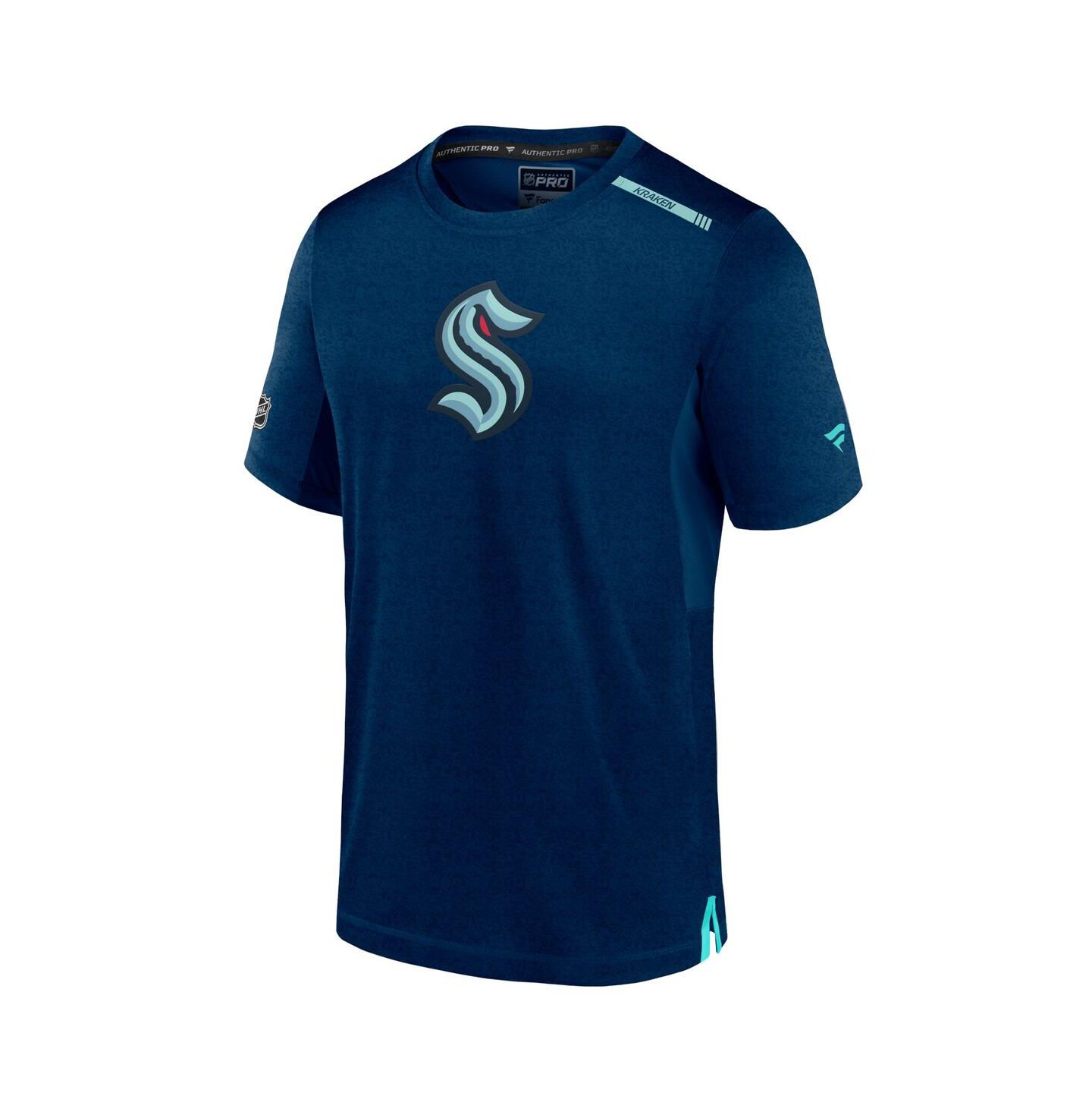 Мужская футболка Fanatics Deep Sea Blue Seattle Kraken Authentic Pro Performance — фото 3