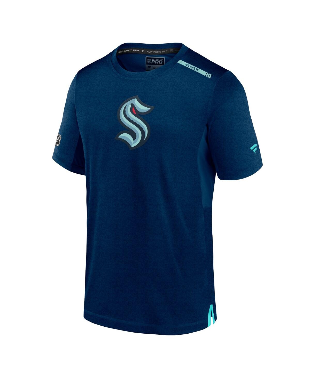 Men's FanaticsSeattle Kraken Authentic Pro Performance T-shirt - Deep Sea Blue