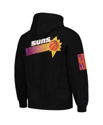 Men's Black Distressed Phoenix Suns Hardwood Classics OG 2.0 Pullover Hoodie