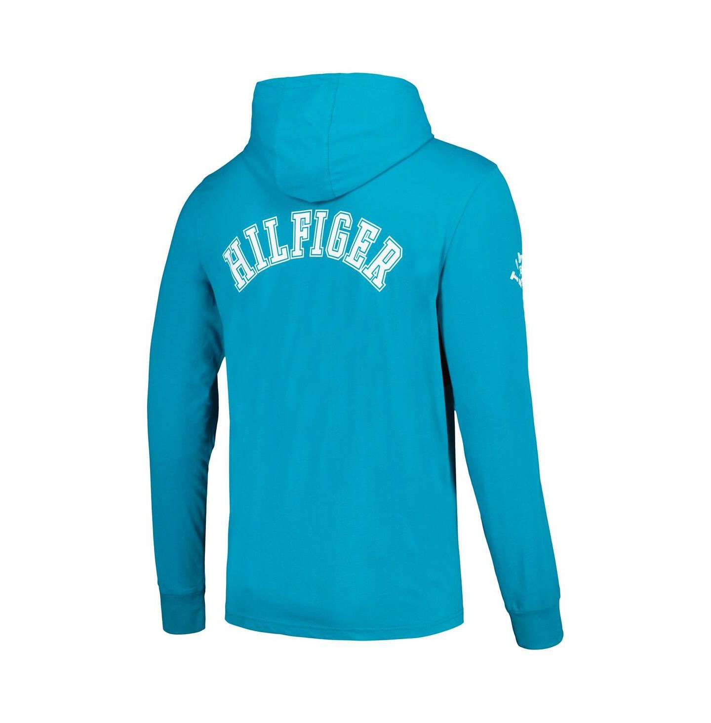 Мужское худи Tommy Hilfiger Aqua Miami Dolphins Morgan Long Sleeve T-shirt — фото 3
