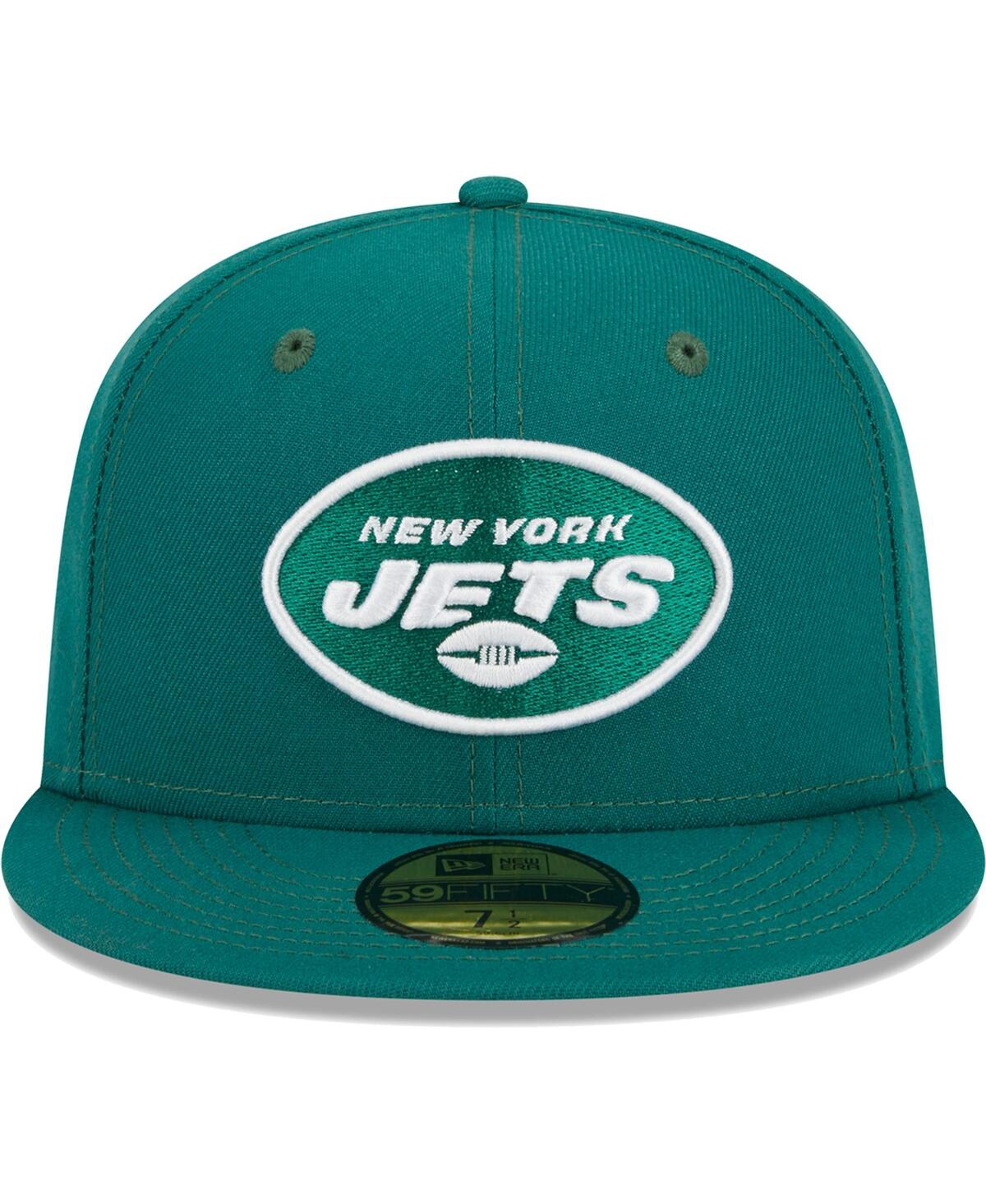 Shop New Era Men's  Green New York Jets Main 59fifty Fitted Hat