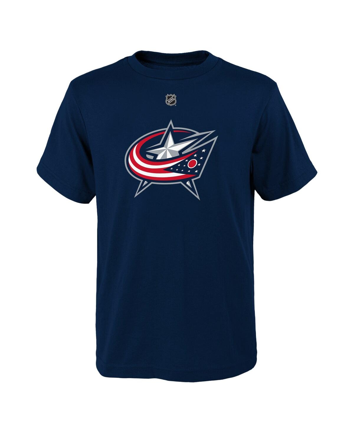 Shop Outerstuff Big Boys And Girls Johnny Gaudreau Navy Columbus Blue Jackets Player Name And Number T-shirt